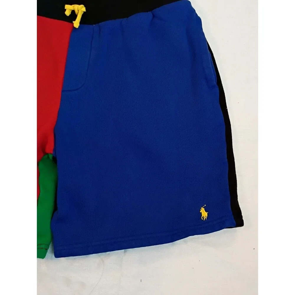 Boys Size 14/16 Polo Ralph Lauren Color-Block Fleece Vibrant drawstring Shorts